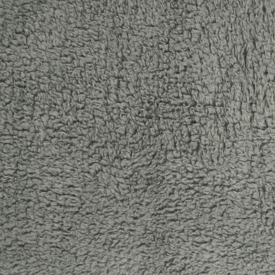 image 1 of OHS Teddy Fleece Soft Warm Plush Cosy Plain Dyed Throw Over Bed Blanket, 125x150cm Grey | Mid Grey