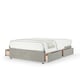 image 1 of Memory Maestro Memory Foam Seal Grey Naples Velvet 4 Drawer Divan Set Double