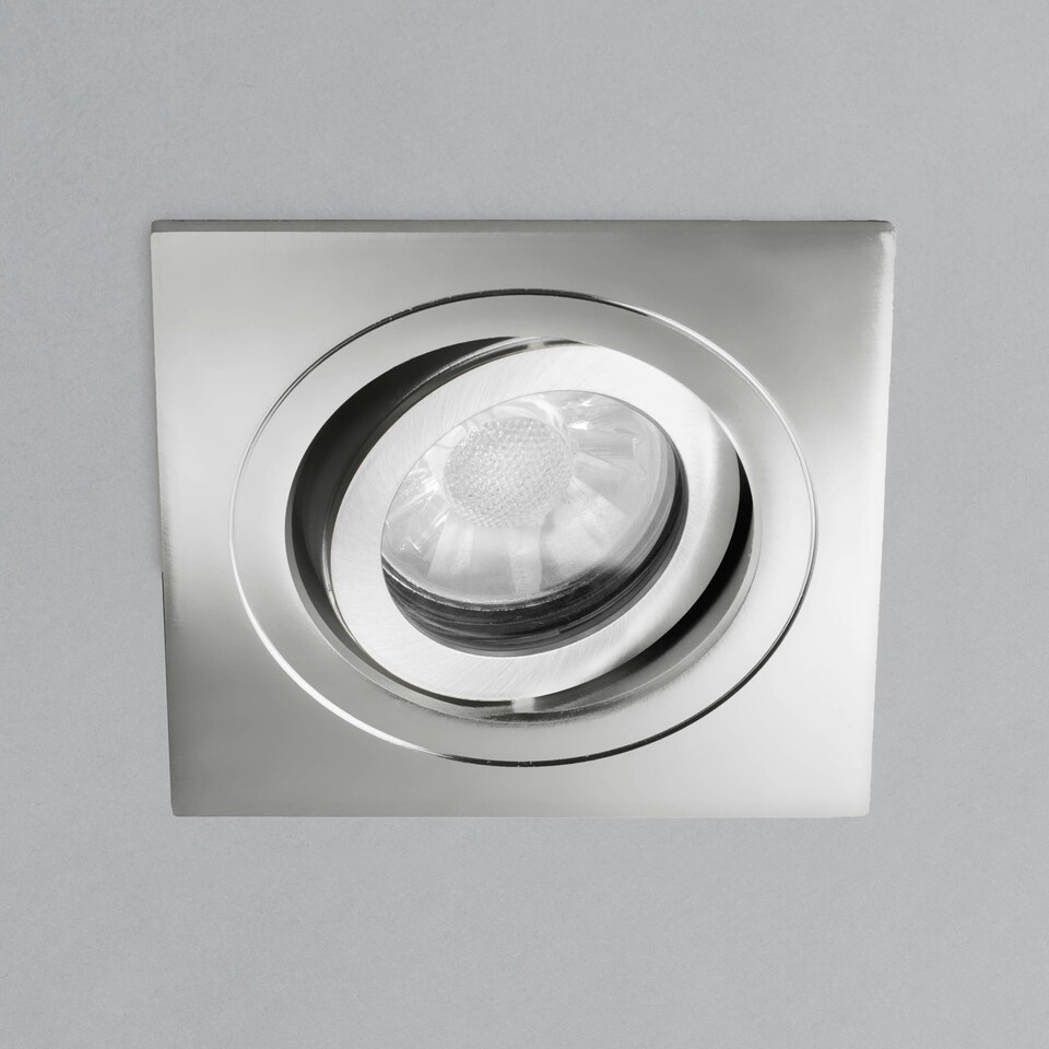 image 1 of BHS Sym Square IP65 Tiltable Downlight | Silver | Chrome | 1