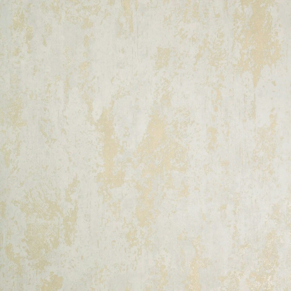 Sample of Milan II Wallpaper in White and Gold White