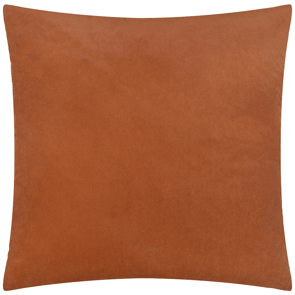 image 1 of Paoletti Evoke Cut Velvet Cushion | Red | Brick | 55 x 55cm | 1