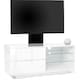 image 3 of Centurion Supports Gallus Gloss White with 2- Drawers and 3-Sheves 32"-55" LED/LCD/Plasma Cabinet TV Stand with Mounting Arm | Multi | 1