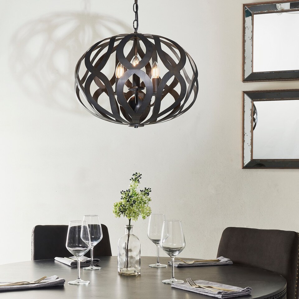 image 1 of Sirolo 3 Light Ceiling Pendant Antique Bronze Paint, E14