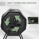 image 5 of Outsunny 160L Outdoor Tumbling Compost Bin with Dual Chamber, Black
