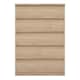 image 2 of Naia Chest of 5 Drawers in Jackson Hickory Oak