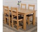 image 2 of Oslo 150 x 90 cm Medium Oak Dining Table and 4 Lincoln Chairs | Brown | Brown
