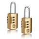 image 2 of YALE BRASS COMBINATION PADLOCK 22MM (PACK OF 2)