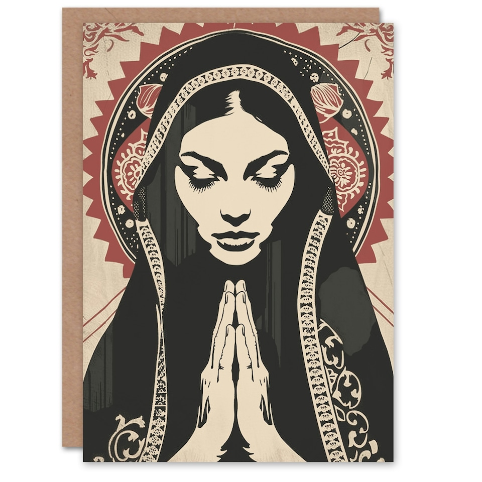 image 1 of Prayer Peace Symmetry Him Her Muslim Salah Art Card