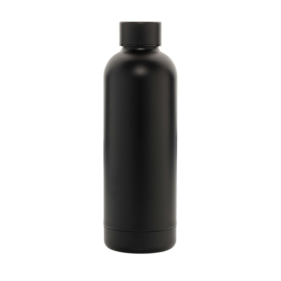 image 1 of XD Collection Impact Recycled Stainless Steel Vacuum Insulated 500ml Water Bottle - Black - One Size Black | One Size