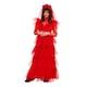 image 1 of Beetlejuice Womens/Ladies Lydia Deetz Wedding Costume Dress - Red - L L