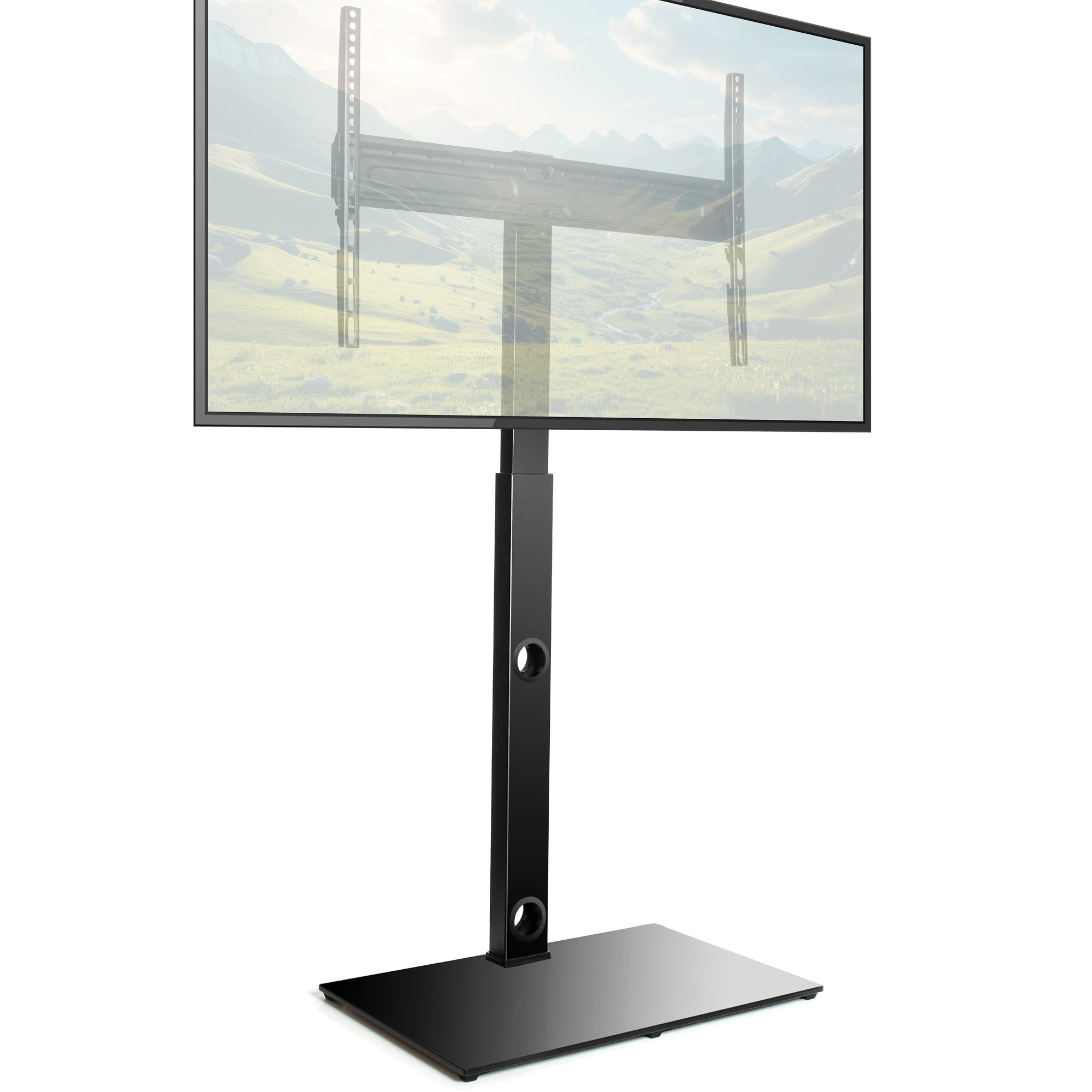 Futura 30 to 75 Inch Universal TV Floor Stand Swivel Height Adjustable 40kg Load Black