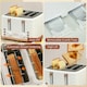image 8 of HOMCOM Toaster with 4 Slot, 7 Browning Levels, 1600W, White Ripple White