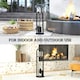 image 5 of Outsunny 5 PCS Fireplace Companion Set, Metal Fireside Companion Set, Silver