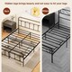 image 8 of HOMCOM 4ft6 Double Bed Frame, Metal Platform Bed frame with Tall Headboard, Footboard and Steel Slat Support, No Box Spring Needed, Easy Assembly, Black