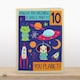 image 2 of 10th Birthday Card For Boys and Girls Space Themed