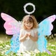 image 5 of deAO Light Up Butterfly Fairy Wings with Multi-Colour Lights & Adjustable Straps Childrens Dress Up Toy