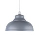 image 3 of Set of 2 Dome - Grey Easy Fit Metal Pendant Shades Grey