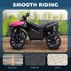 image 4 of AIYAPLAY 6V Electric Ride on Car, Kids ATV 4 Wheeler with Music and LED Headlights, Indoor Outdoor Toy Car for Ages 3-8 Years Boys and Girls | Pink
