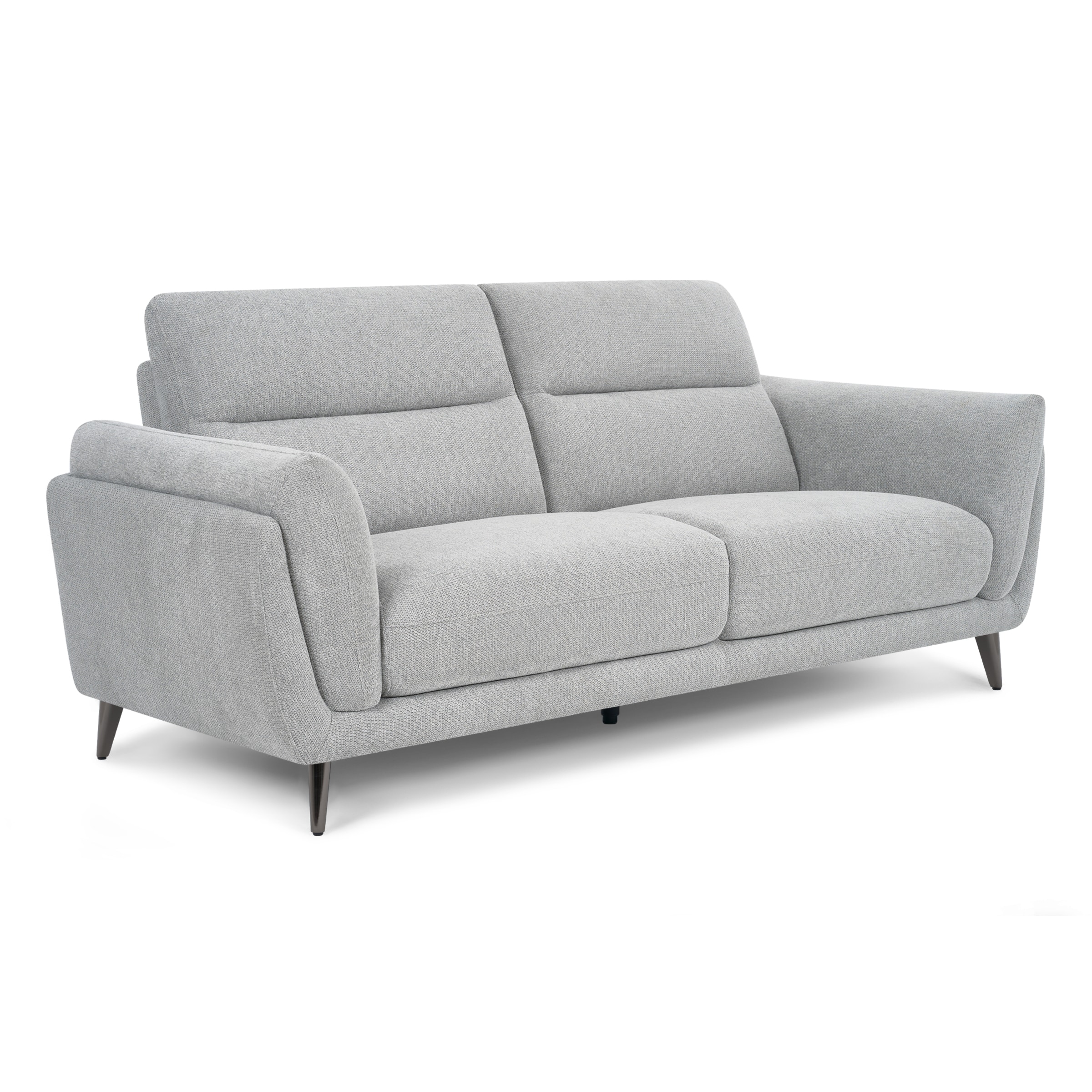 Bentley Designs - Mara - 3 Seater Fixed Sofa in Light Grey