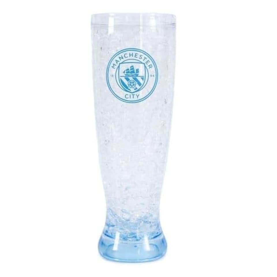 Manchester City FC Tall Freezer Glass Clear
