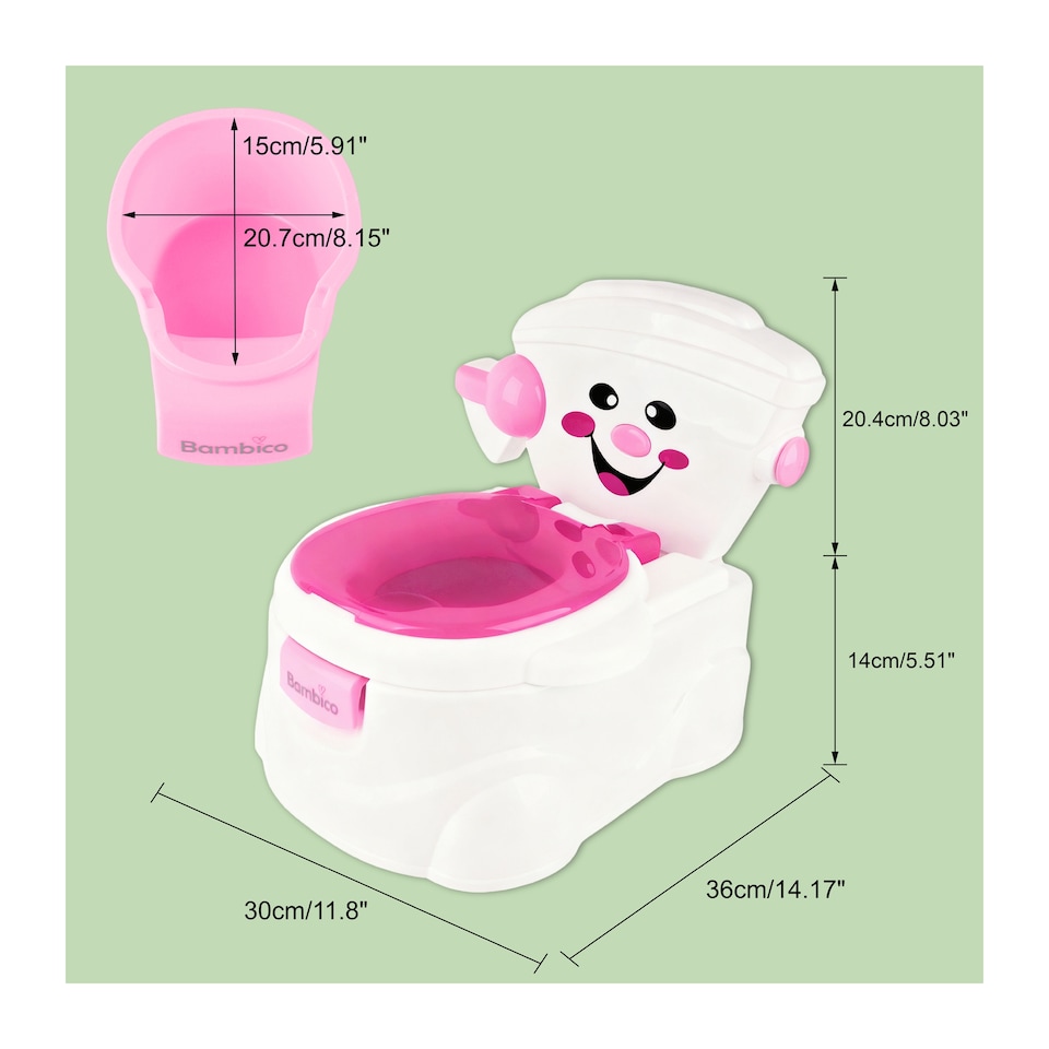 image 1 of Bambico Bambico Children's Potty Toilet With Removable inner bucket | Pink