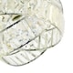 image 4 of Modern Three Ring Chrome Pendant Lighting Shade with Transparent Acrylic Prisms | Chrome
