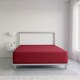 image 2 of Luxury Satin Stripe T250 Cotton Rich Soft Extra Deep 30cm Fitted Sheet | Red | Super King