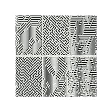 Striped Geometric Patterns Splash Back | White