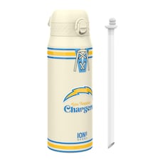 NFL x Sports, Vacuum Insulated Steel Bottle, Series, 750ml (24oz) | Cream | NFL Throwback Chargers | One Size