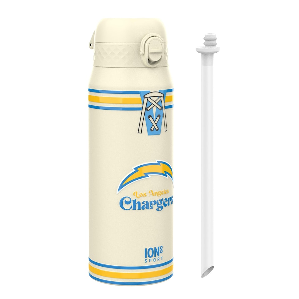 image 1 of NFL x Sports, Vacuum Insulated Steel Bottle, Series, 750ml (24oz) | Cream | NFL Throwback Chargers | One Size