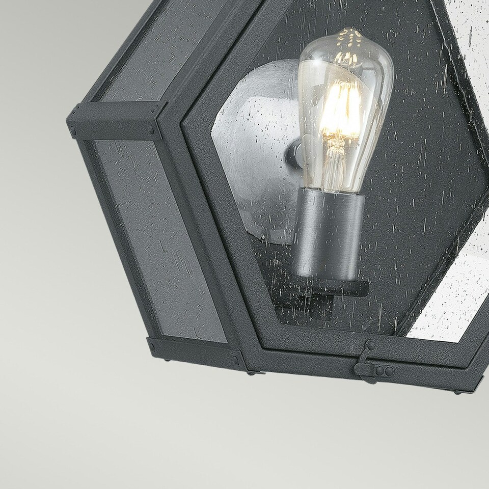 image 1 of Quoizel Heath Outdoor Wall Lantern Mottled Black, IP44