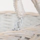 image 5 of Medium White Swing Handle Wicker Shopping Basket | White | White | M