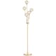 image 1 of HOMCOM Modern Floor Lamp w/ K9 Crystal Shade, 5 Light, for Living Room, Gold