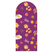 Wonka Purple Sweets & Stars Single Backdrop Cardboard Cutout 185cm
