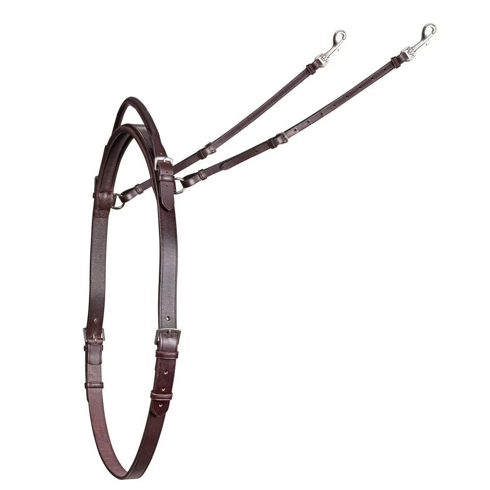 Velociti Gara Leather Horse Neck Strap With Handle - Havana - L