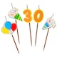 image 1 of Milestone Birthday Cake Candle Set Age 30