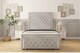 image 1 of Sloomy Sofia Chrome Silver Naples Bed Frame With Mattress With 50" Upholstered Headboard 6' Super King