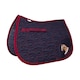 image 1 of Little Rider Riding Star Rosette Horse Saddlepad - Navy/Burgundy - Pony/Cob
