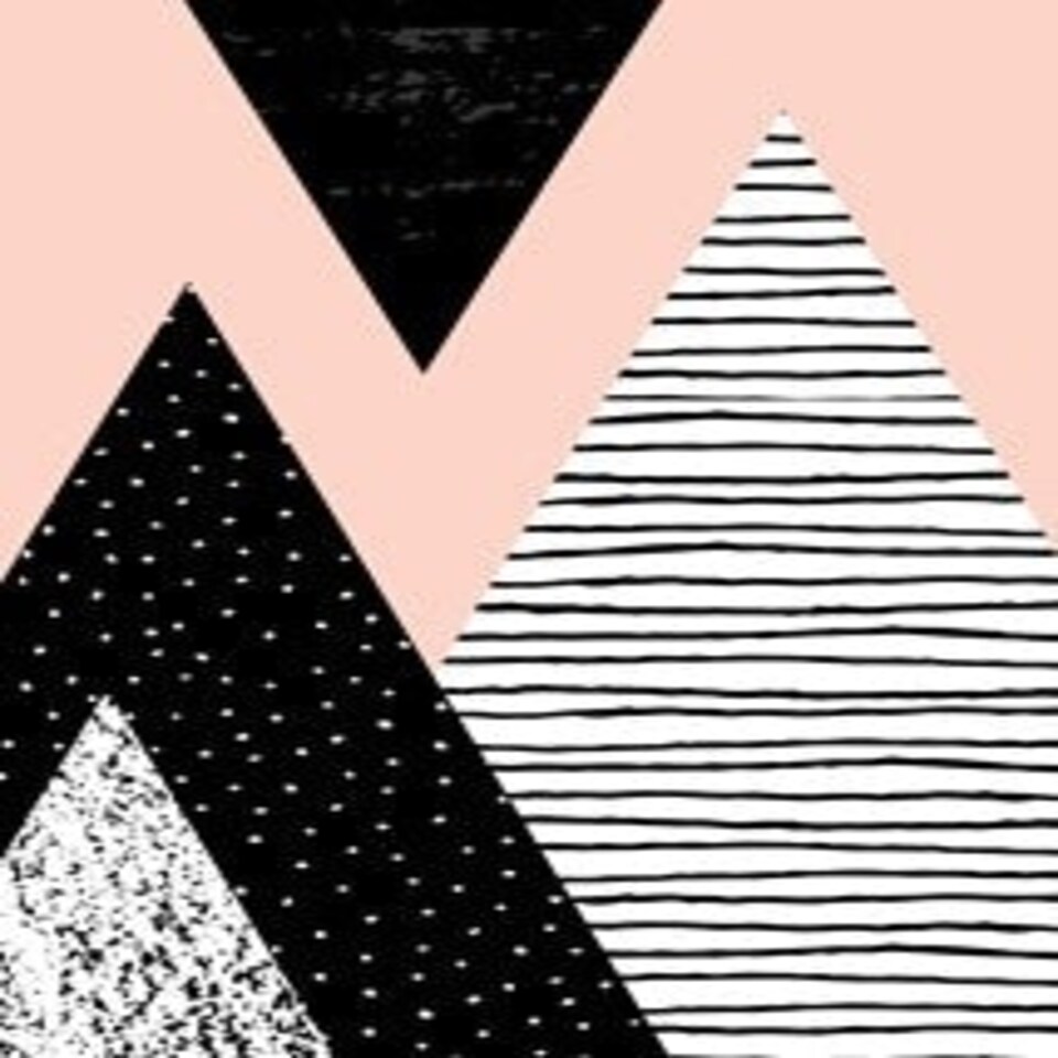image 1 of Twin Geo Shapes (Canvas print) 50cm x 35cm