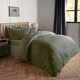 image 4 of OHS Ultra Soft Cable Knit Sherpa Fleece Duvet Set Green | Woodland Green | King