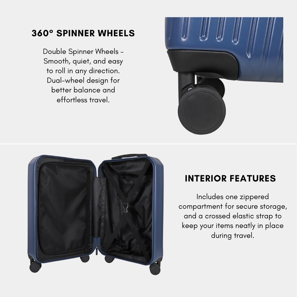 image 1 of 4 Piece Hard Shell Luggage Suitcase Set | 14'/20'/24'/28' Suitcases
