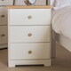 image 3 of Colorado 3 Drawer Bedside Cabinet - Affordable Modern White & Oak Style | White | Soft White | One Size | 1