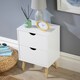 image 4 of Bedside Cabinet Wooden Scandi Legs Modern Bedroom Furniture
