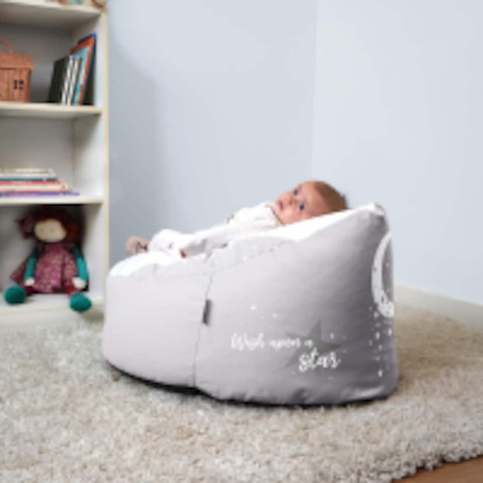 image 1 of rucomfy Wish Upon a Star Gaga Baby Bean Bag - Soft Newborn Seat