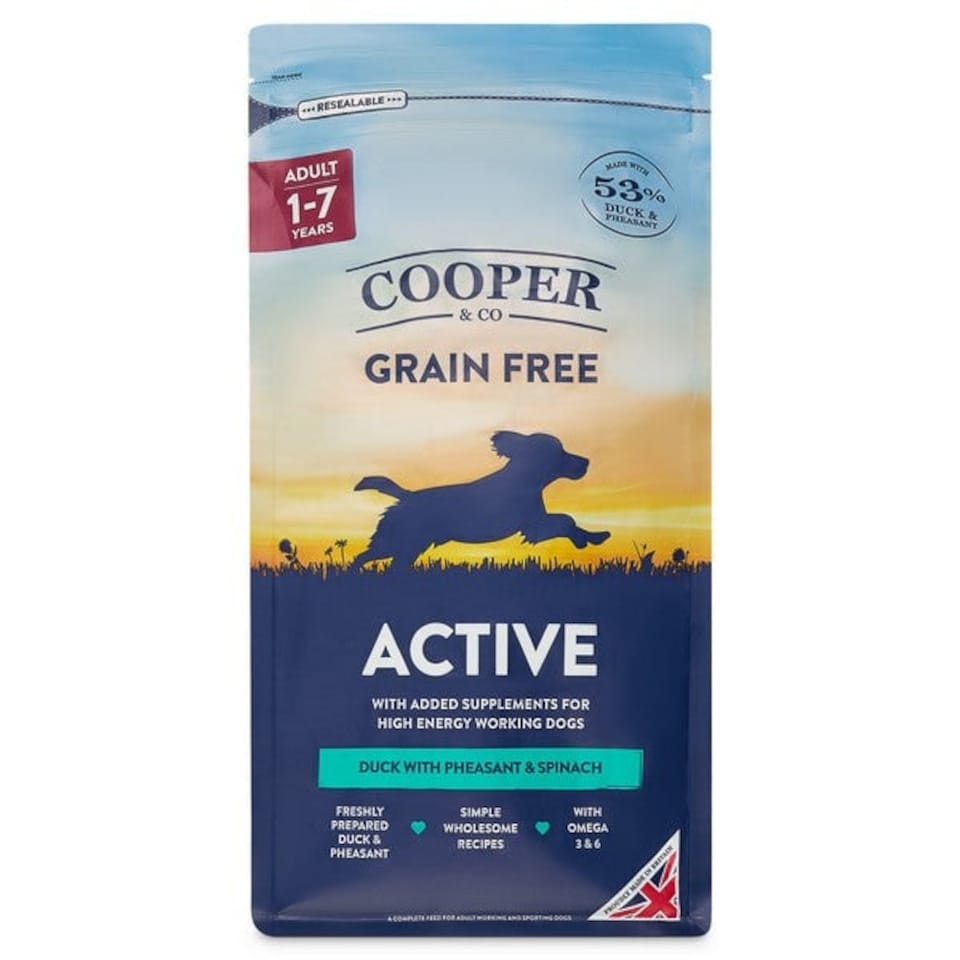 image 1 of Cooper & Co High Energy Active Dried Adult Working Dog Food Duck with Pheasant and Spinach - 10kg