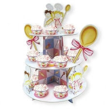Little Cooks 3 Tier Cupcake Stand - Multicoloured - One Size