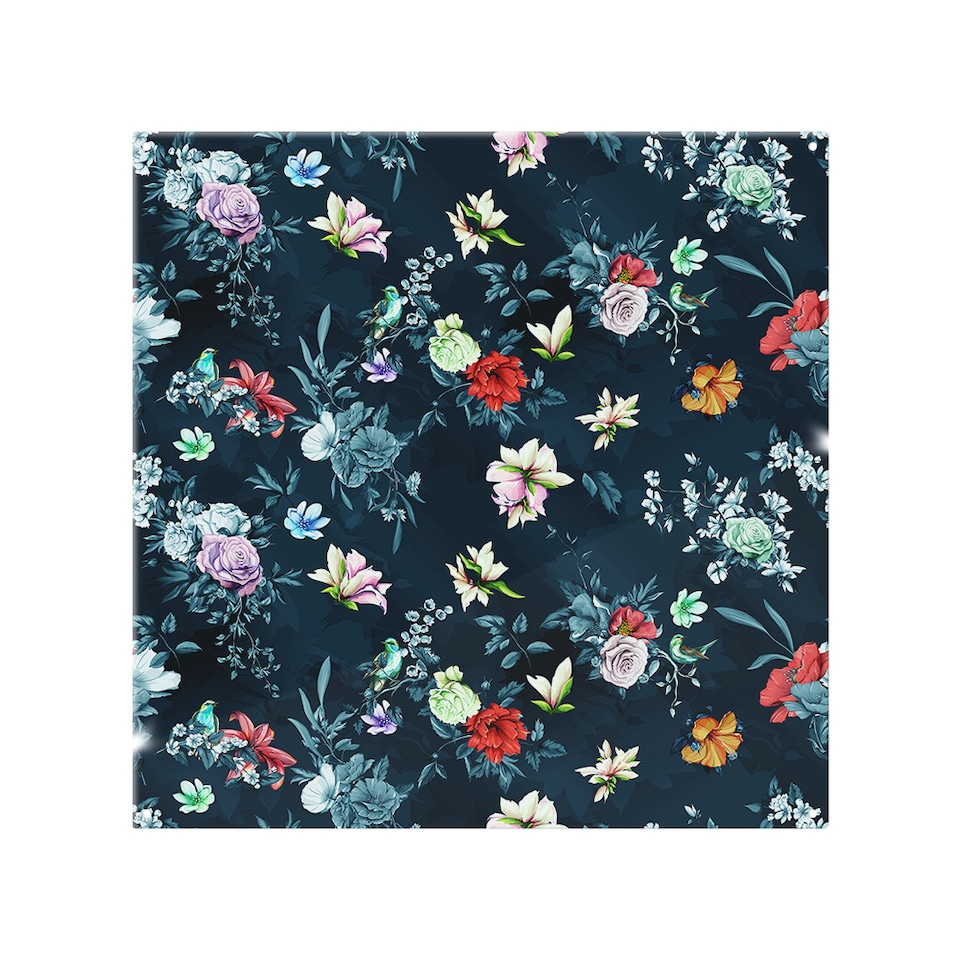 image 1 of Roses & Other Bright Flowers Splash Back | White