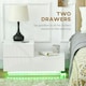 image 5 of HOMCOM High Gloss Front Bedside Table Nightstand with LED Light Remote Black
