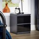 image 3 of Black 2 Drawer Bedside Cabinet Nightstand Modern Storage Unit Furniture Bedroom