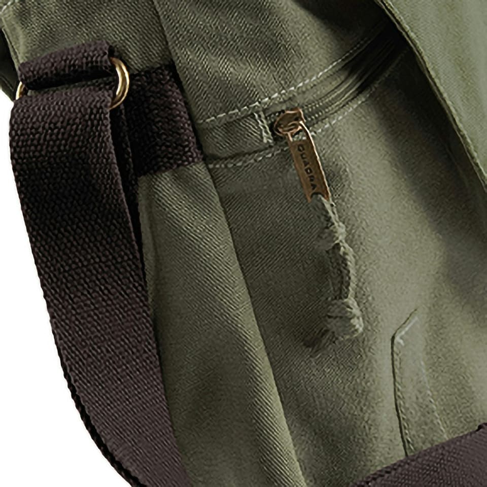 image 1 of Quadra Vintage Canvas Despatch Bag - 14 Litres - Vintage Military Green - One Size Green